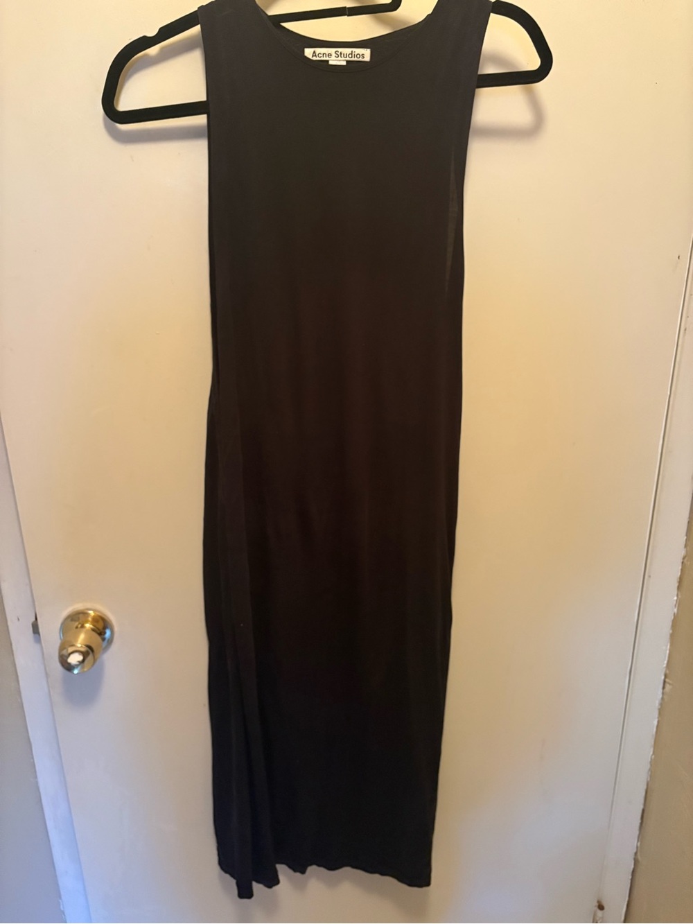 Acne Studios Black V-Neck Sleeveless Dress